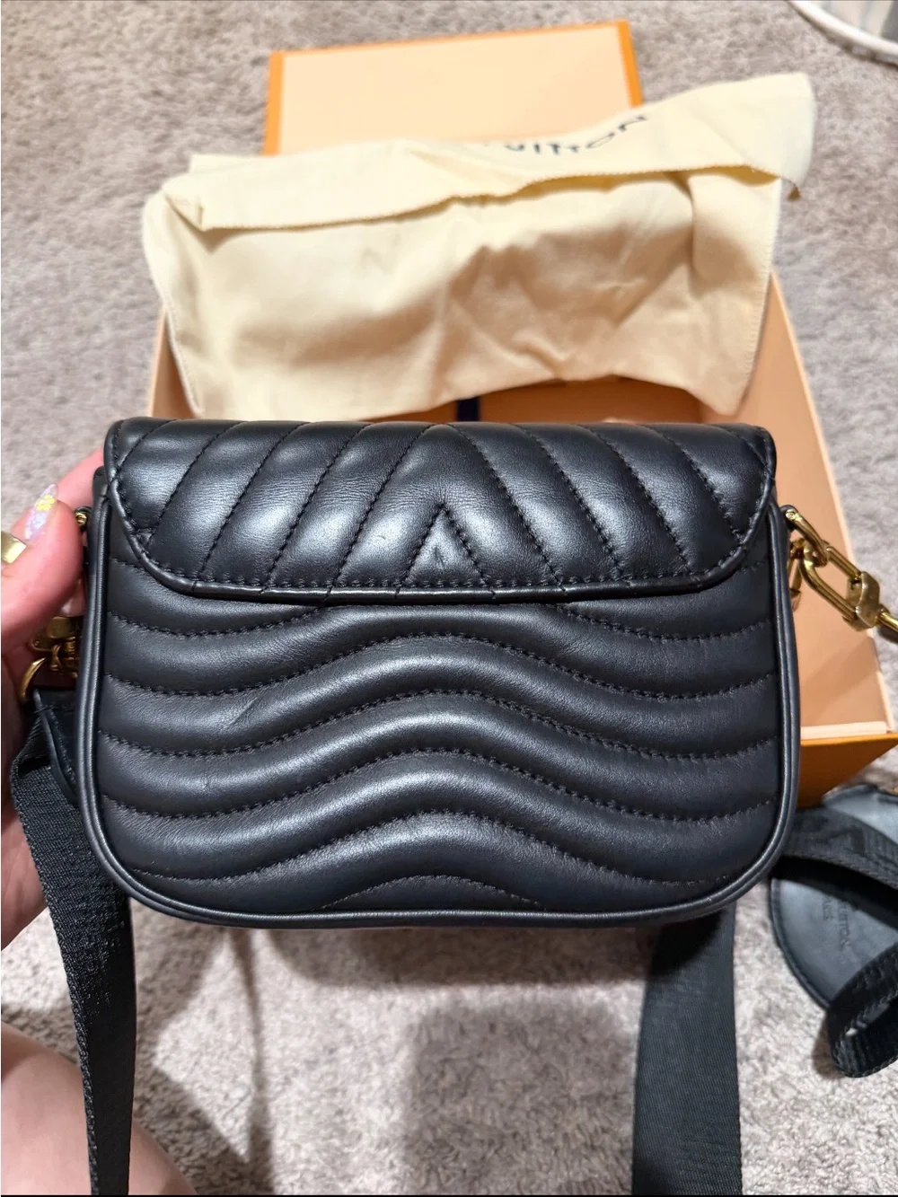Louis Vuitton Black Calfskin New Wave Multi Pochette